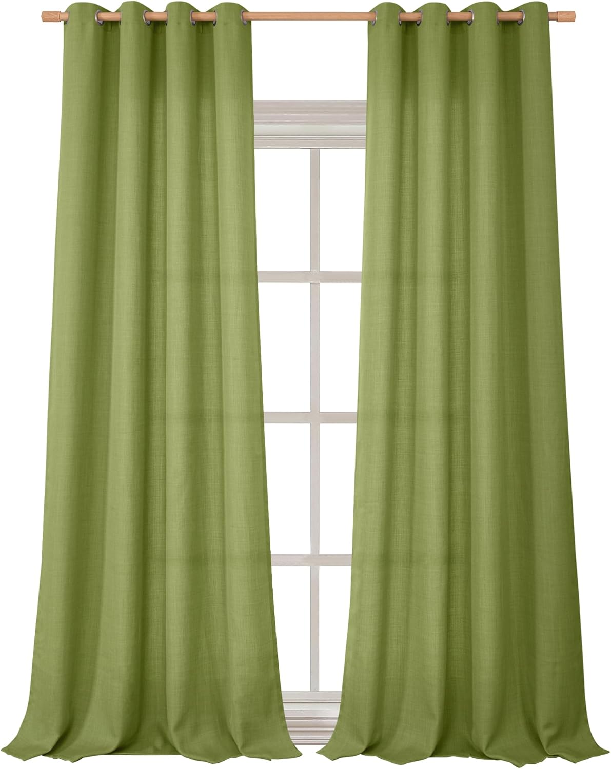 BGment Faux Linen Curtains 95 Inches Long for Elegant Living Rooms