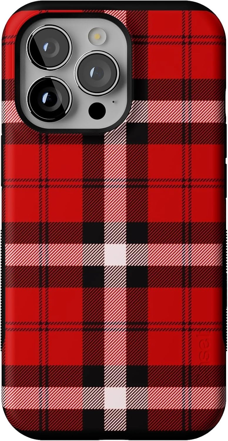 Casely iPhone 13 Pro Case with MagSafe - As if! Red Plaid Style