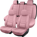 Leather Car Seat Covers Full Set for Automotive Vehicles