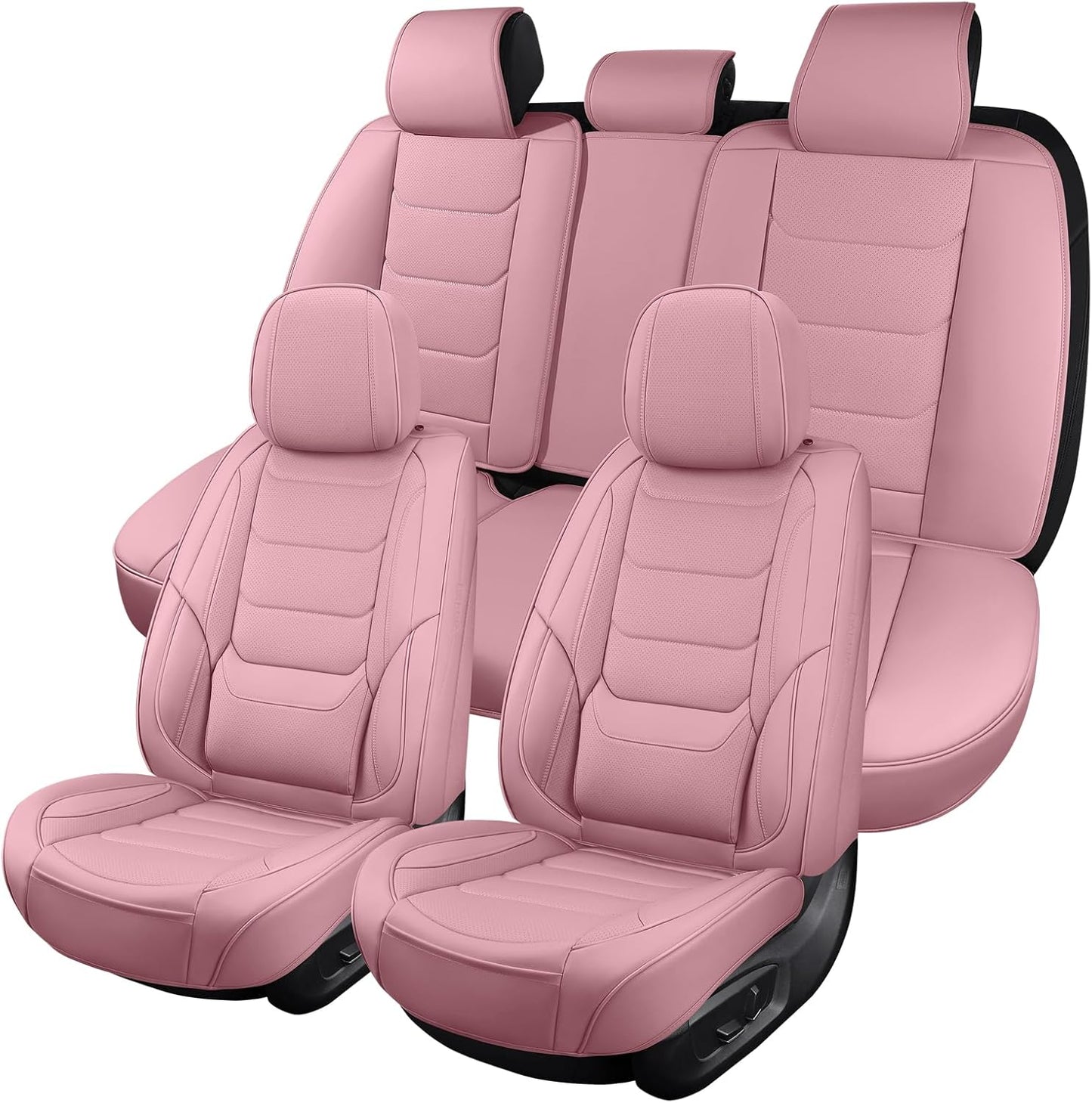 Leather Car Seat Covers Full Set for Automotive Vehicles