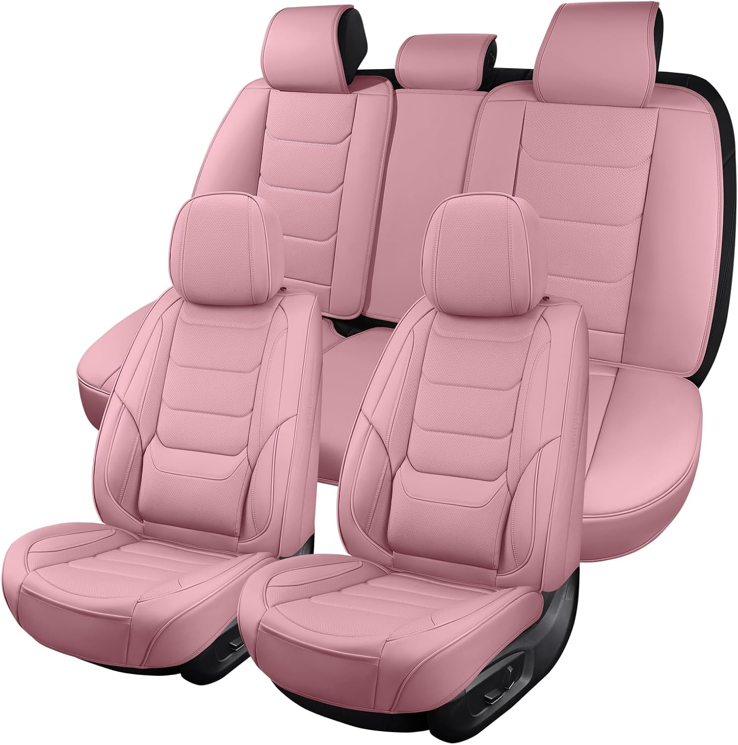 Leather Car Seat Covers Full Set for Automotive Vehicles