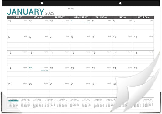 2025-2026 Desk Calendar - Large Blocks, Corner Protectors