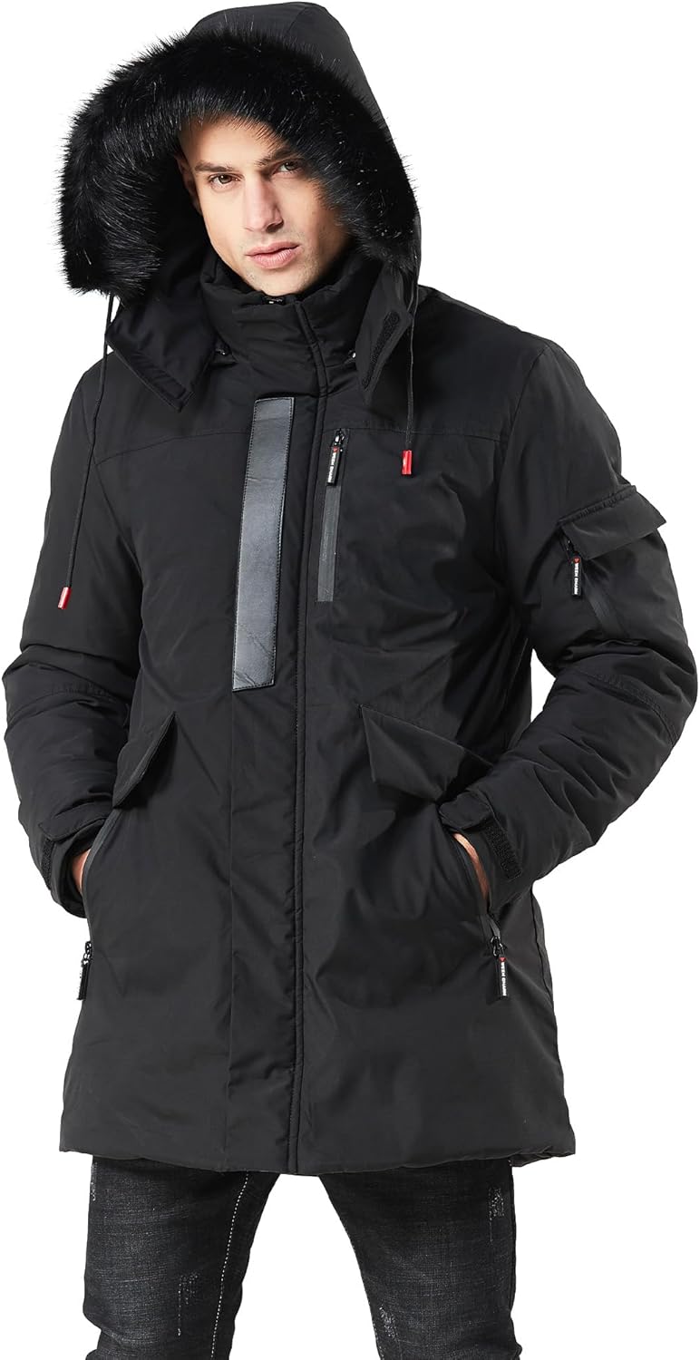 WEEN CHARM Men's Warm Parka Ski Jacket for Harsh Winters