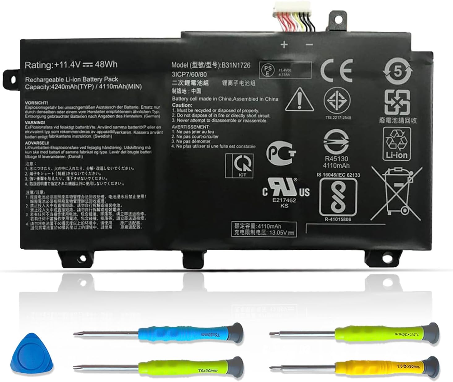 ASODI B31N1726 Laptop Battery Replacement for ASUS TUF Series