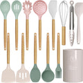 Silicone Cooking Utensils Set - 446F Heat Resistant Kitchen Tools