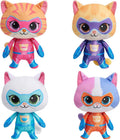 Super Cat Plush Toy Set of 4 Soft Stuffed Animals - 8in Kitties Set