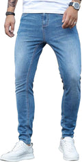 HUNGSON Skinny Jeans for Men Stretch Slim Fit Ripped Distressed at