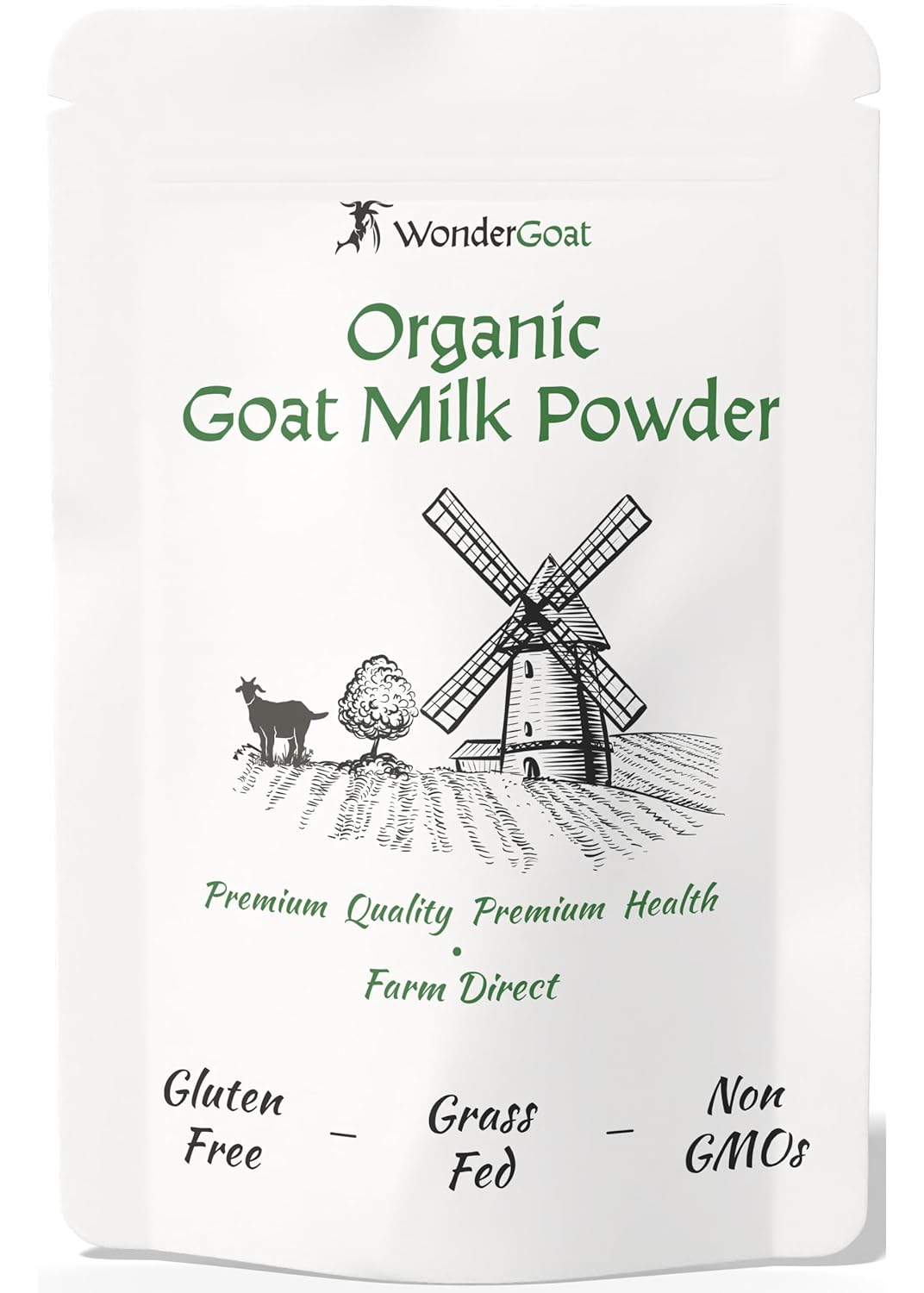 WonderGoat Organic Goat Milk Powder for Brain Health & Digestion