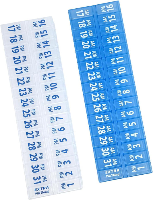 XL Twice-a-Day Monthly Pill Box Planner Set for Easy Organization