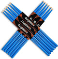 QuigBeats Hickory 5A Drum Sticks 6 Pairs - Balanced Color Options