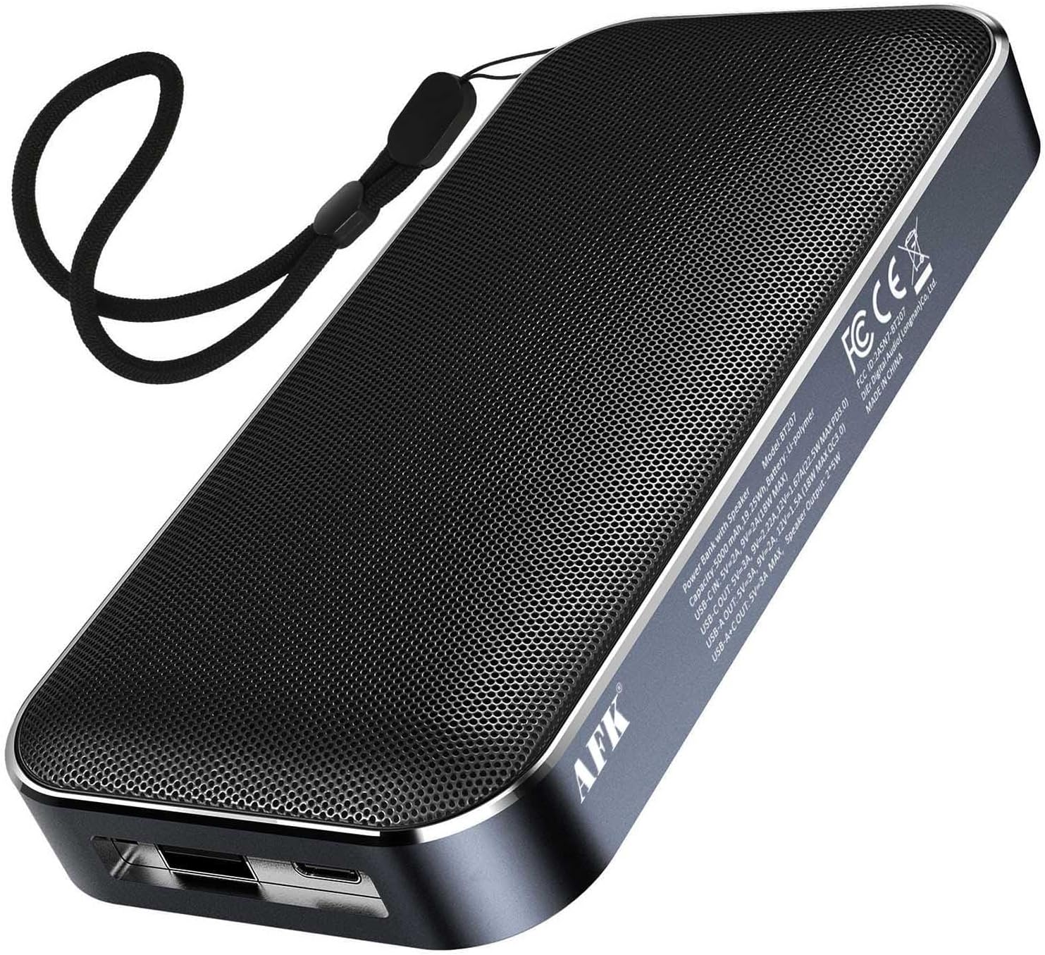 AFK Portable Charger with Bluetooth Speaker for Travel Needs
