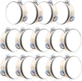 Wedding Tambourine 14 Pcs Set 4 in Handheld Drums - Bright Jingles