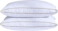 puredown Natural Goose Down Feather Pillows King Set of 2 - Medium