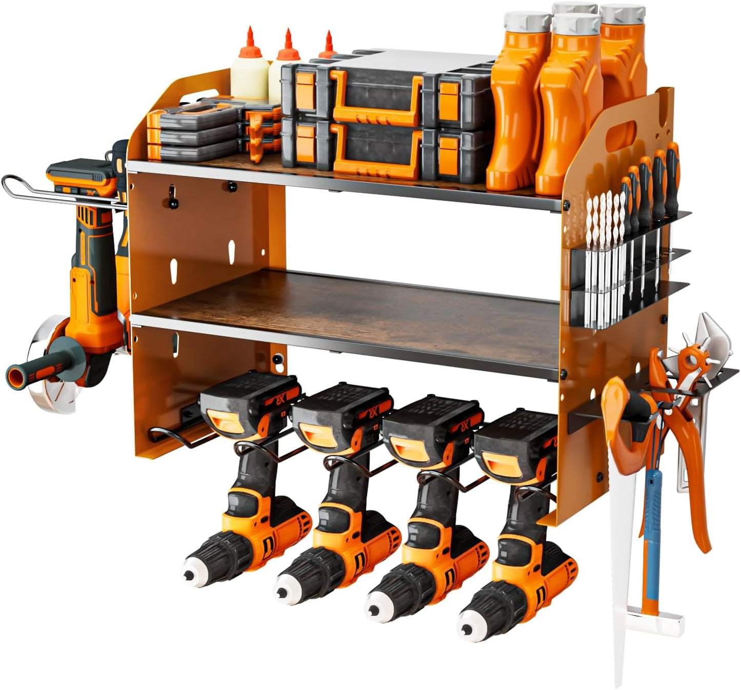 Adjustable Power Tool Organizer: Quick Assembly, Wall Mount