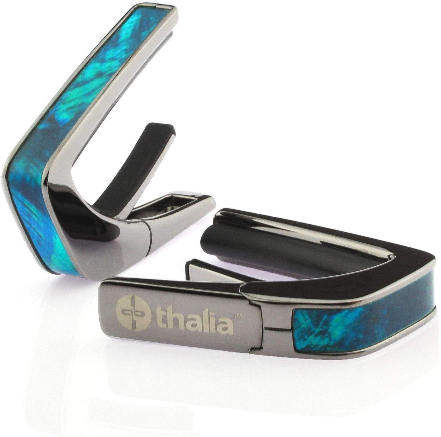 Thalia Guitar Capo: OctaveTouch Pads, Teal Wing