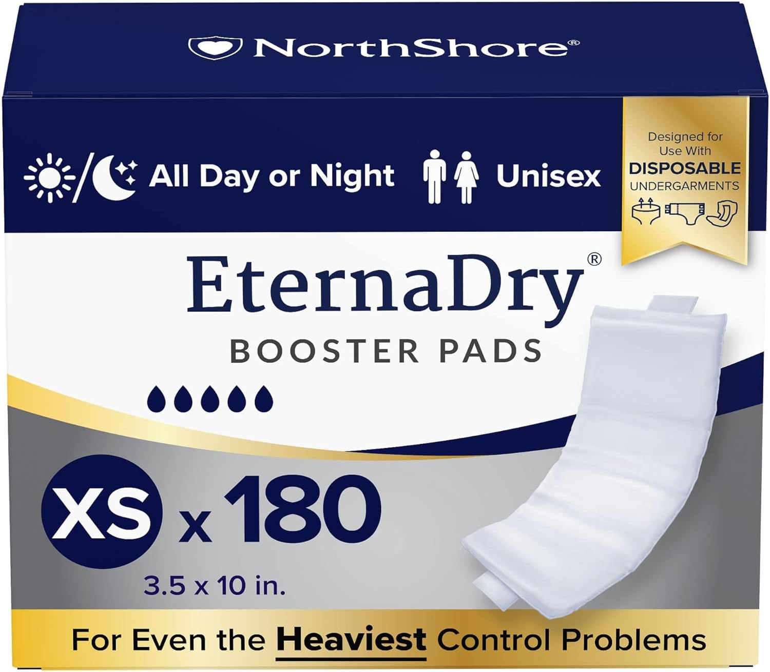 NorthShore EternaDry Booster Pads for Men and Women - X-Small