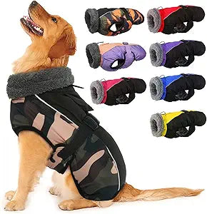 IECOii Extra Warm Dog Coat for Cold Weather and Safety