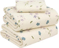 RUVANTI Flannel Sheets Twin Size - 100% Cotton, Deep Pockets