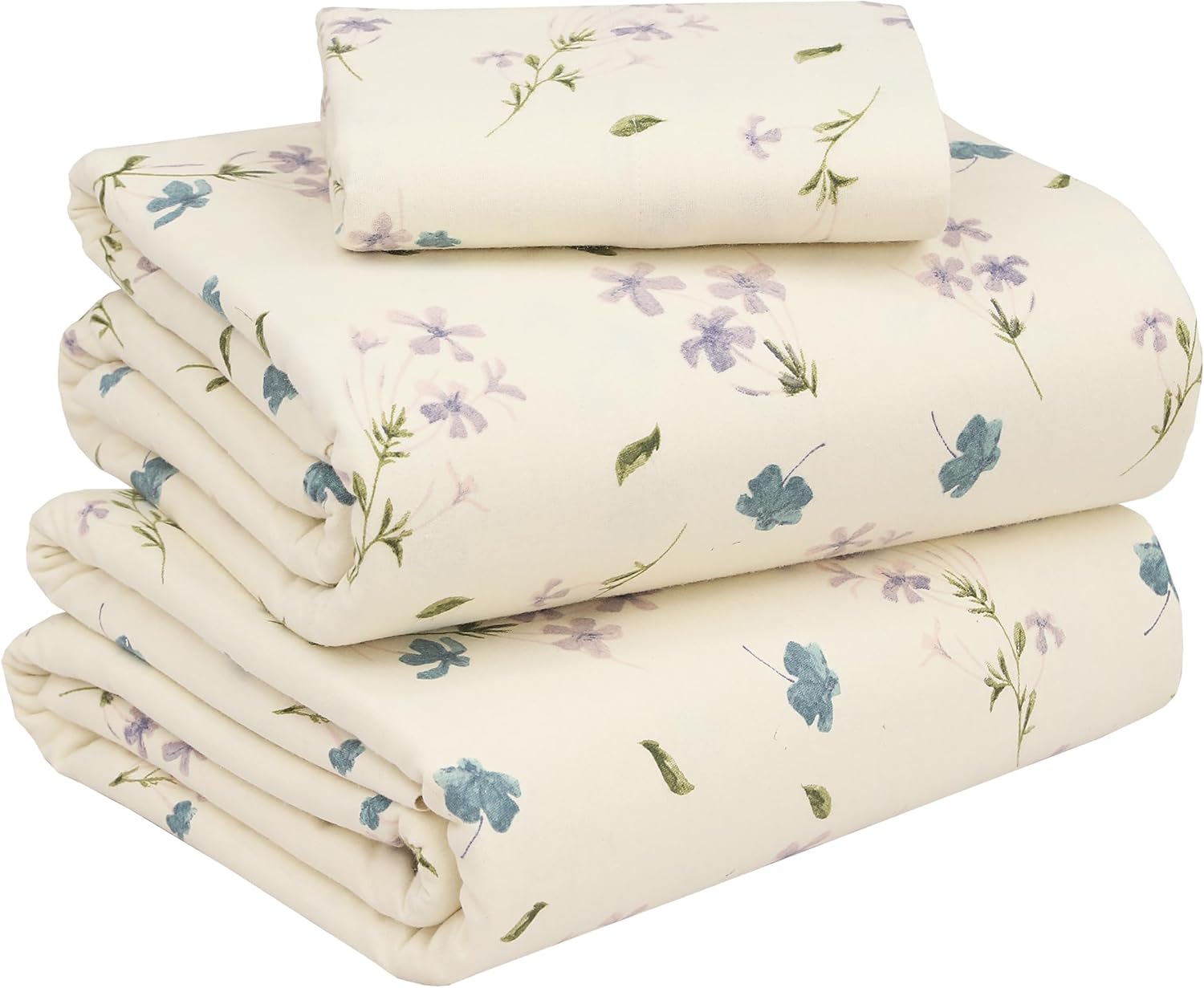 RUVANTI Flannel Sheets Twin Size Set - Soft & Cozy Bedding