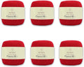 Sensy Crochet Thread Size 10 Red - 6 Skeins, 617 Yards