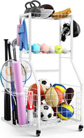 Sports Equipment Garage Organizer with Wheels for Easy Storage