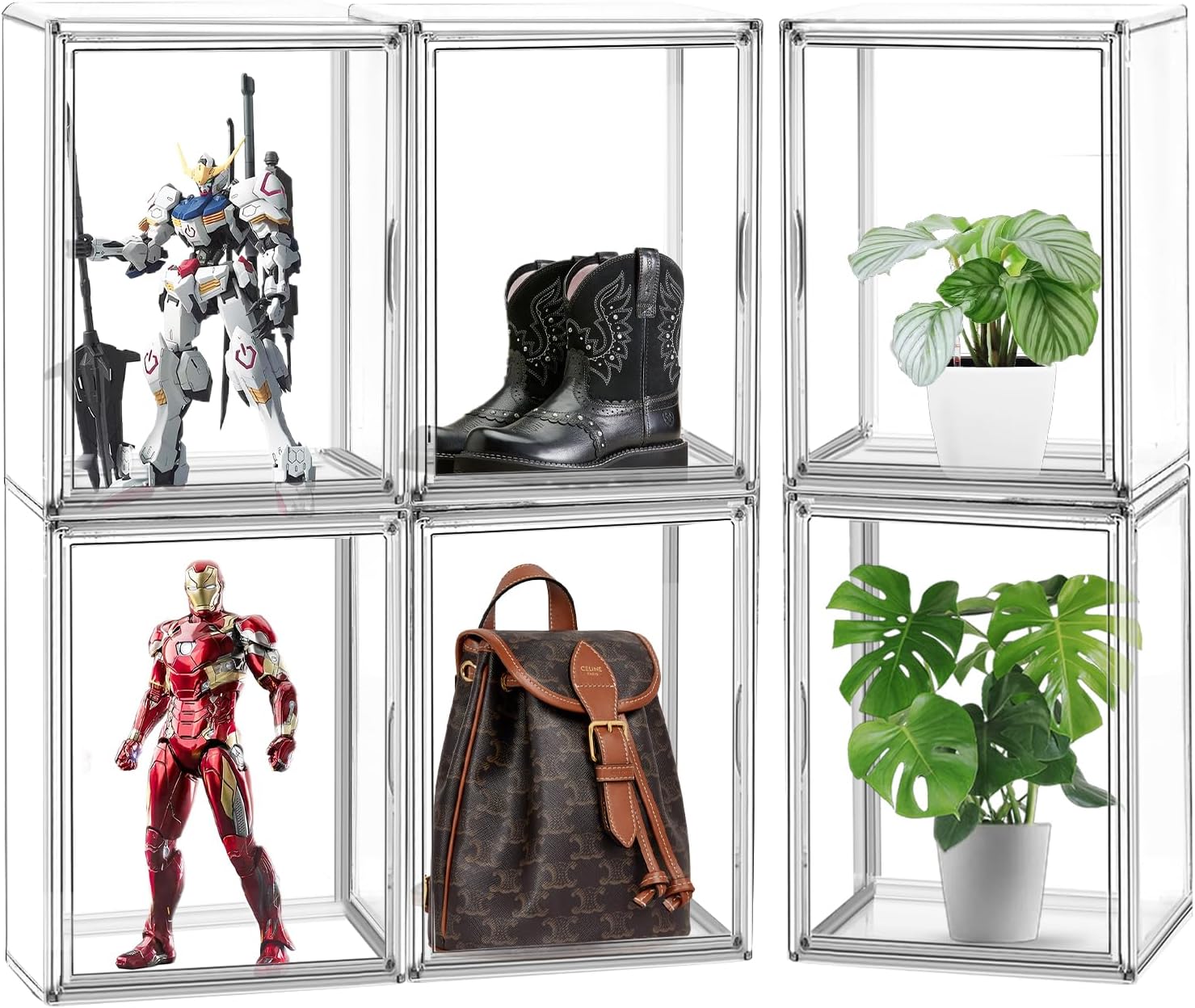 X-Large Acrylic Shoe Box Set for Sneaker and Handbag Storage