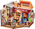 Rowood Miniature House Kit Corner Bookstore - DIY LED Dollhouse