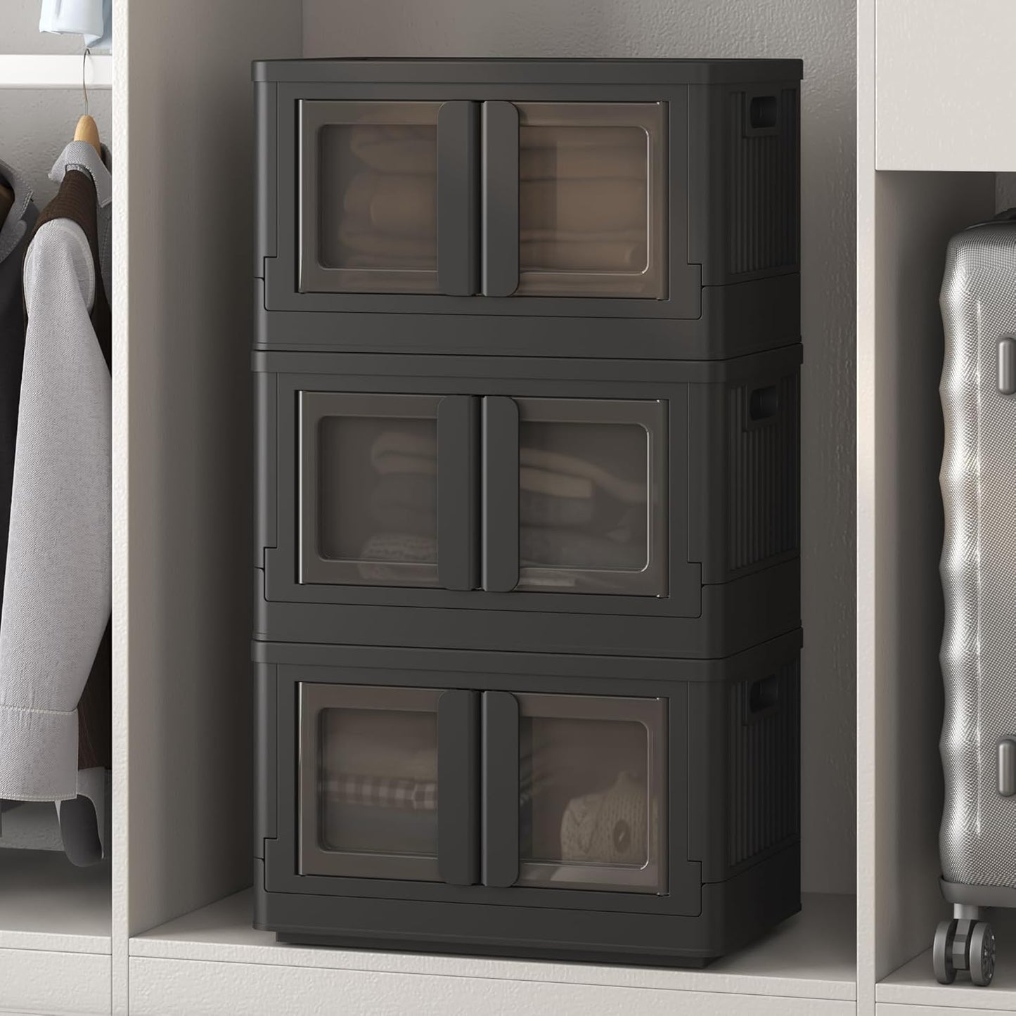 110 QT Stackable Storage Bins With Lids for Versatile Use