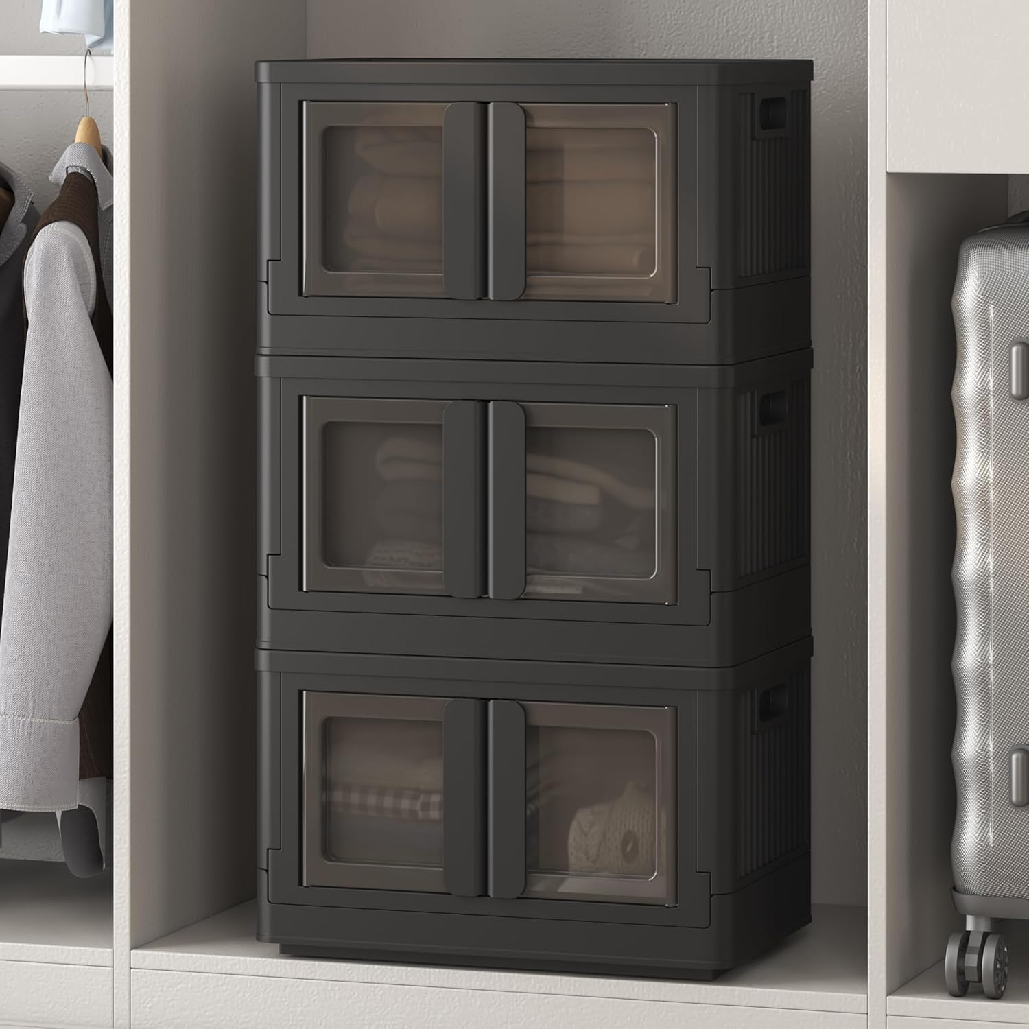 110 QT Stackable Storage Bins With Lids for Versatile Use