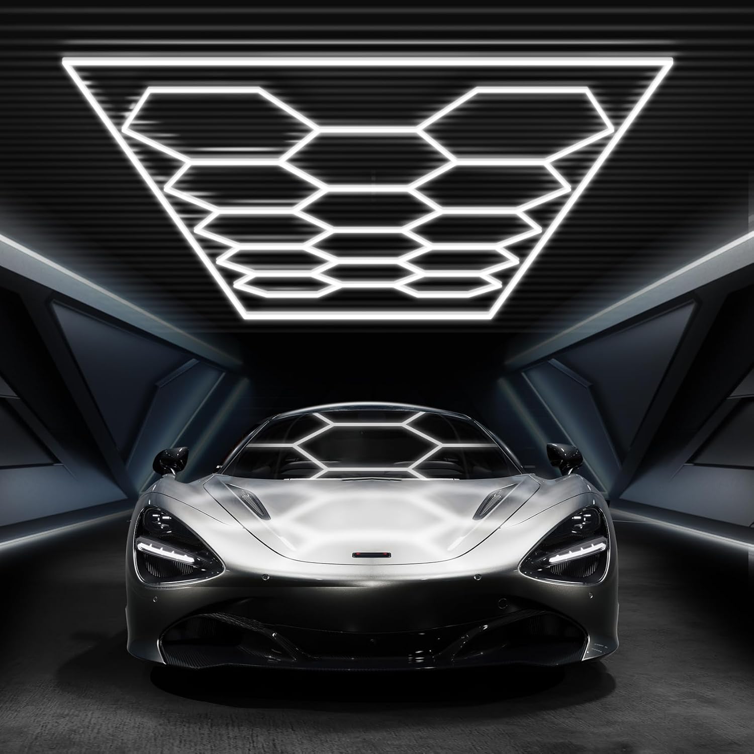 Hexagon Garage Lights with High Brightness and Easy Installation