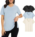 3 Pack V Neck T Shirt for Women Plus Size - Soft Casual Tees