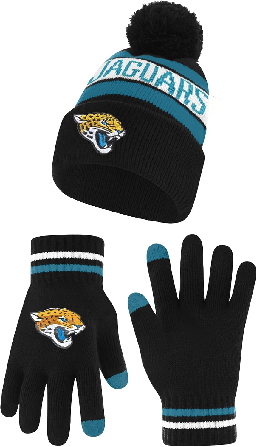 Ultra Game NFL Official Super Soft Winter Beanie and Gloves