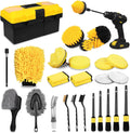 TTRCB 27Pcs Car Detailing Kit - Complete Brush and Polishing Set