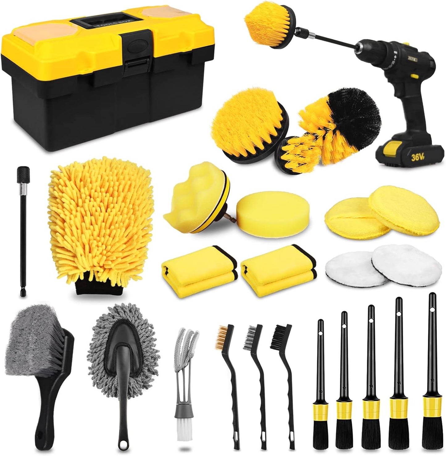 27Pcs Car Detailing Kit for Ultimate Car Cleaning Experience