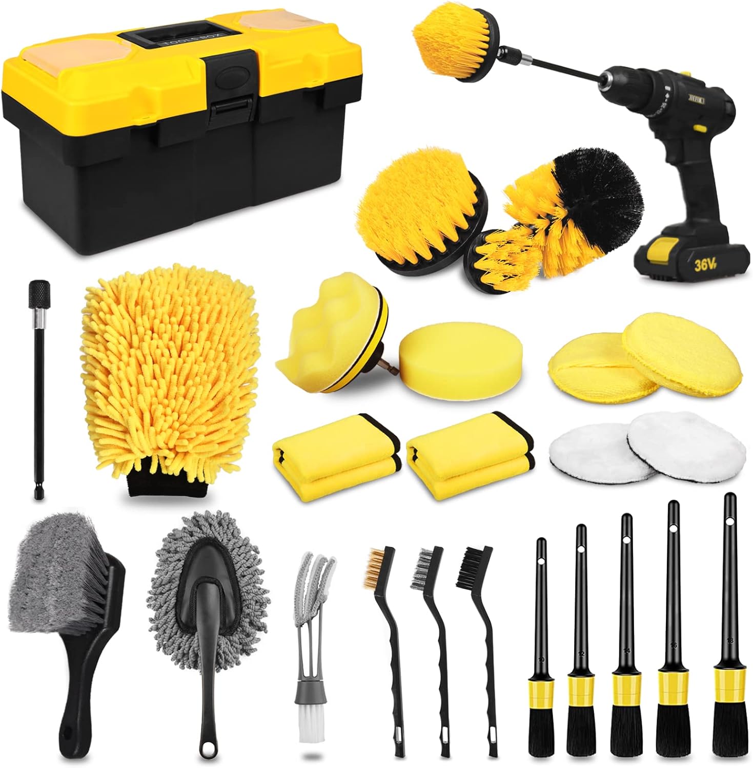 27Pcs Car Detailing Kit for Ultimate Car Cleaning Experience