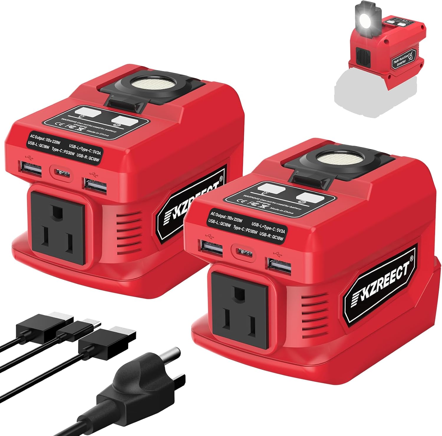 Kzreect 220W Portable Power Inverter for Outdoor Adventures