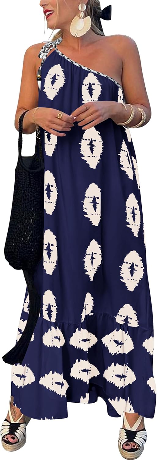 Stylish One Shoulder Maxi Dress for Women - Perfect for Summer