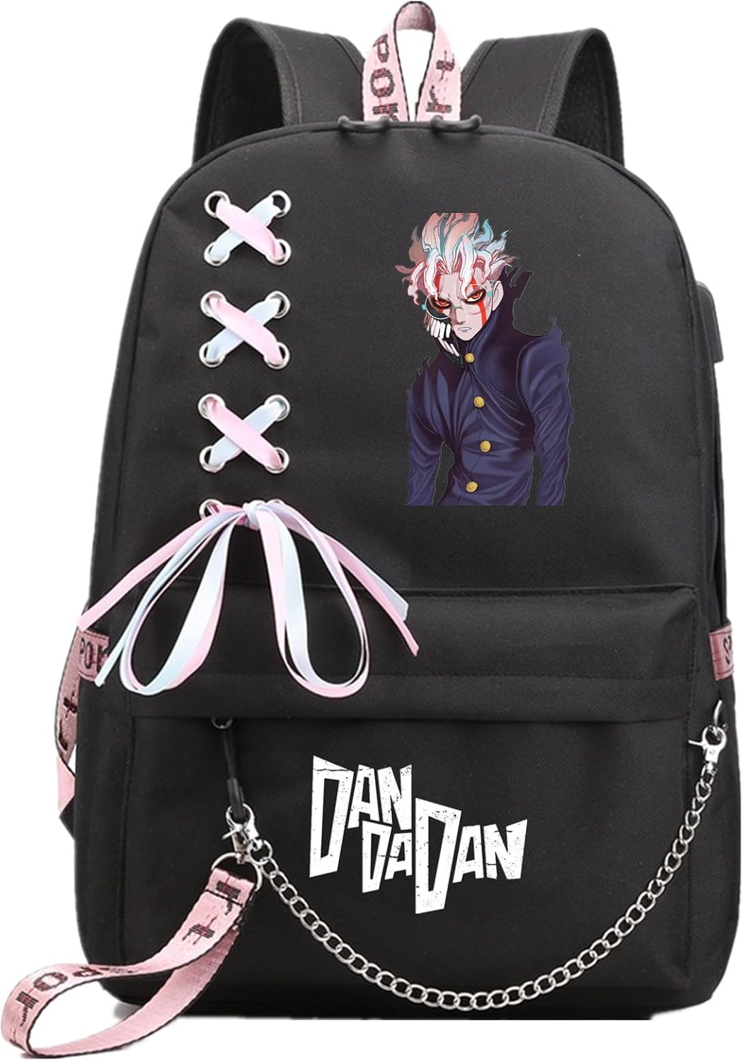 Anime DanDaDan Backpack with USB Port and Headphone Jack