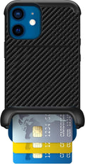 Carbon Fiber iPhone 12 Mini Case with Card Holder - Wingmate