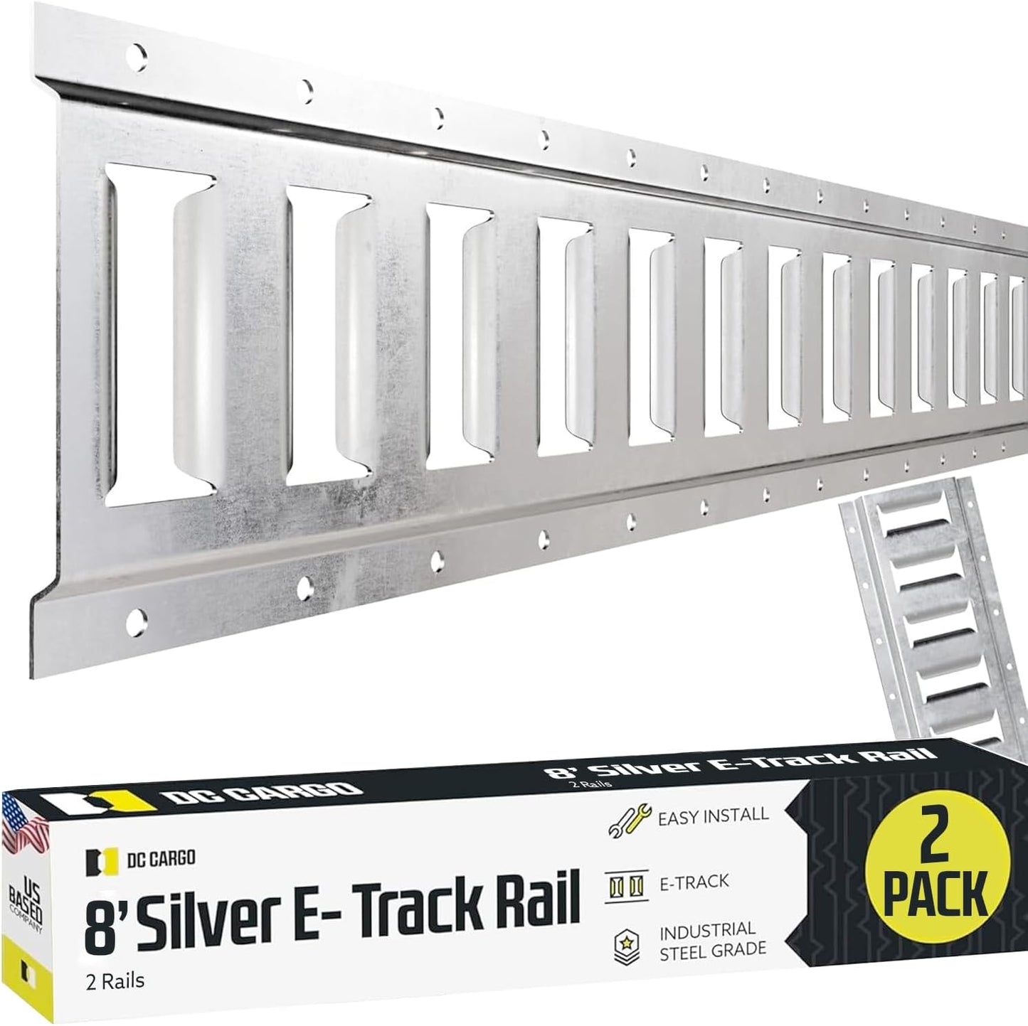 E Track Tie Down Rail Kit 8ft for Secure Cargo & Heavy Loads