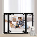 Clear Baby Gate 29.13-47.24 in Adjustable Acrylic Safety Gate