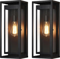 19 in Outdoor Wall Lights 2 Pack Matte Black - Large Porch Sconces