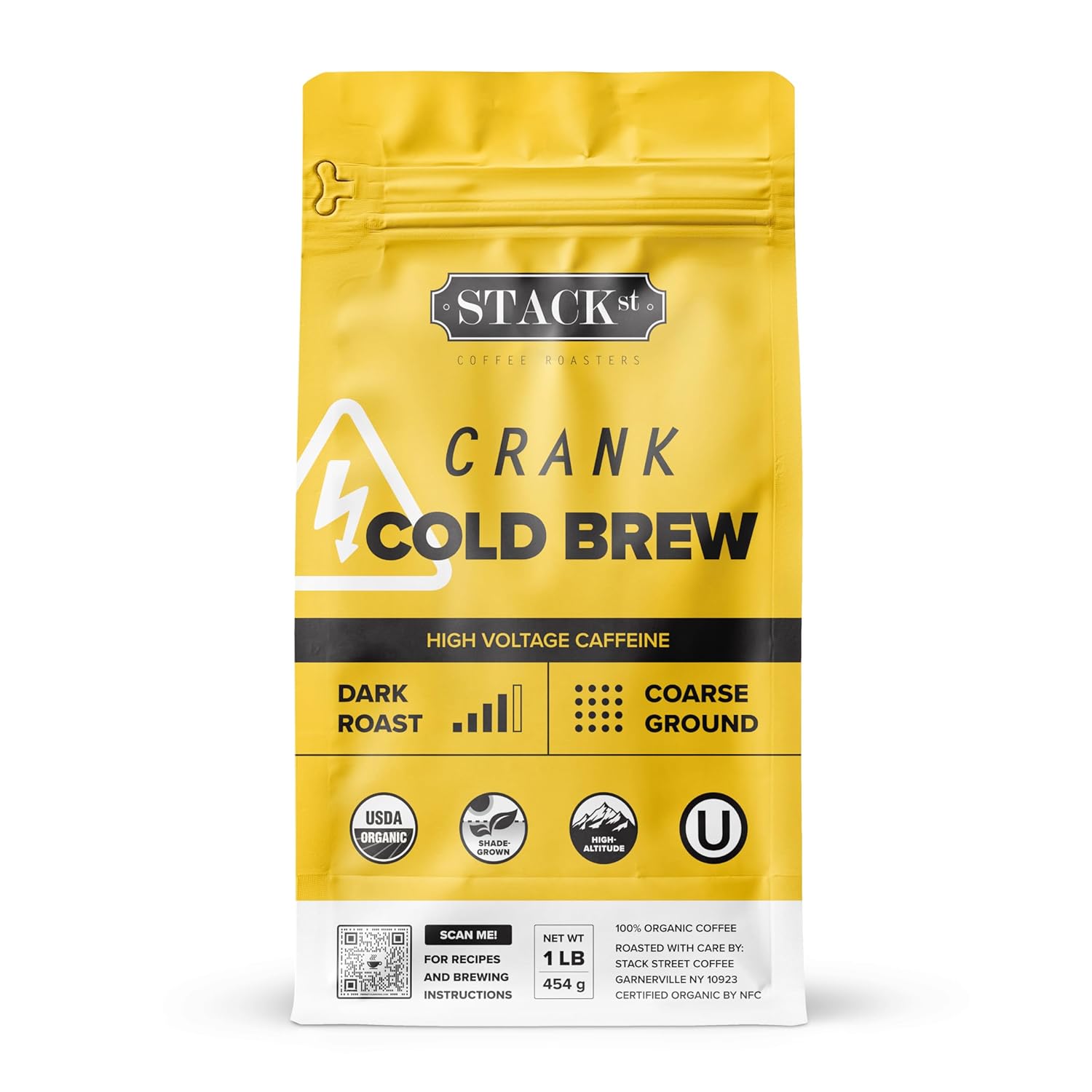 Stack Street Organic Dark Roast Cold Brew - High Voltage Caffeine