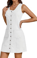 Denim Dresses for Women Sleeveless Stretchy Jean Summer Casual