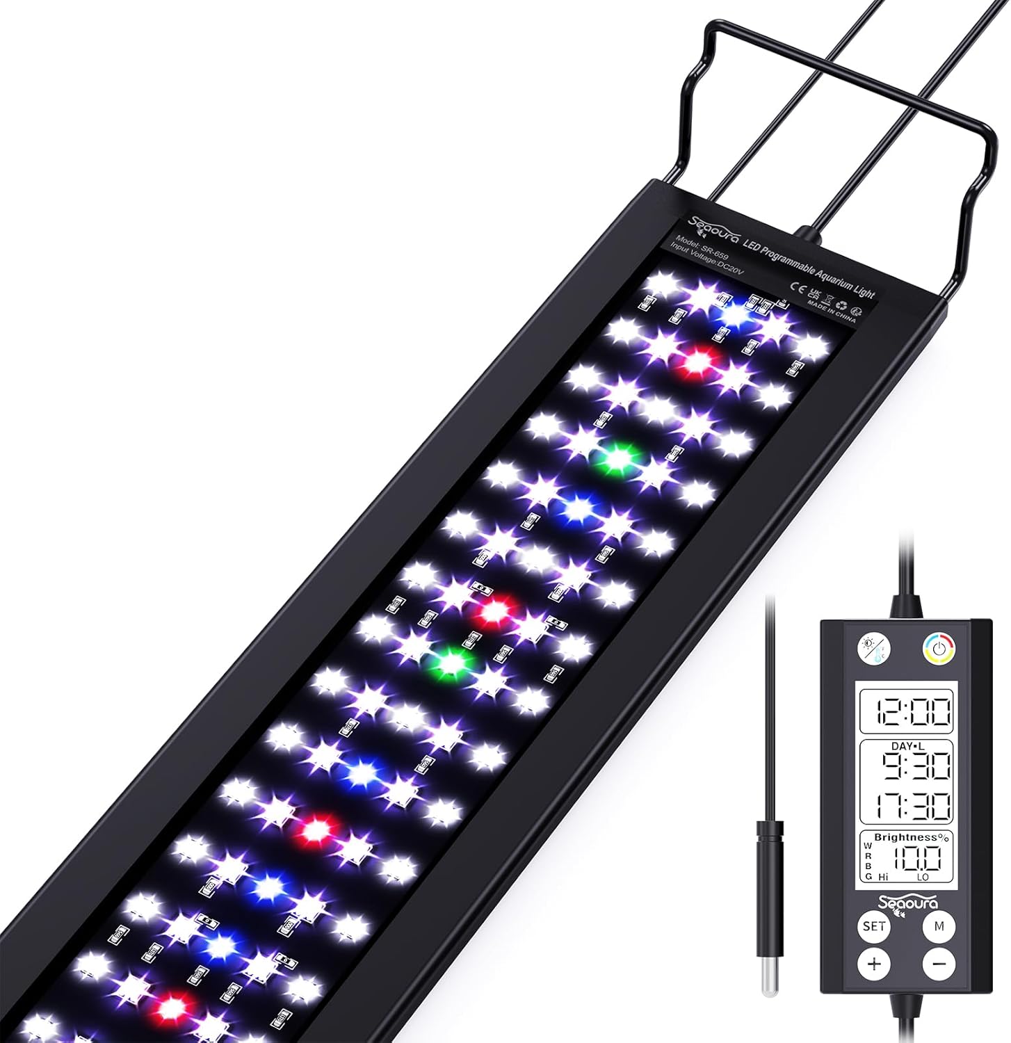 Aquarium Light with Temp Alarm for 36-42in Fish Tanks
