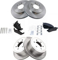 TRQ Front and Rear Brake Pad & Rotor Kit Compatible with 2004-2008