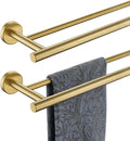Double Towel Bar 27 in Brushed Gold - Heavy Duty 2-Pack