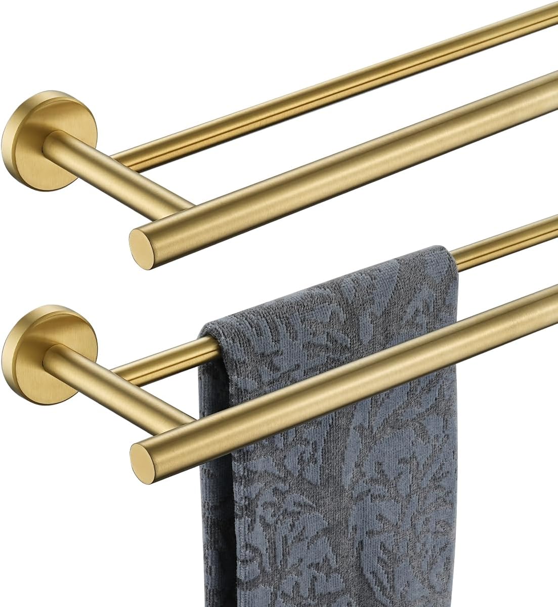 JQK Double Towel Bar 27 Inch for Stylish Bathroom Storage