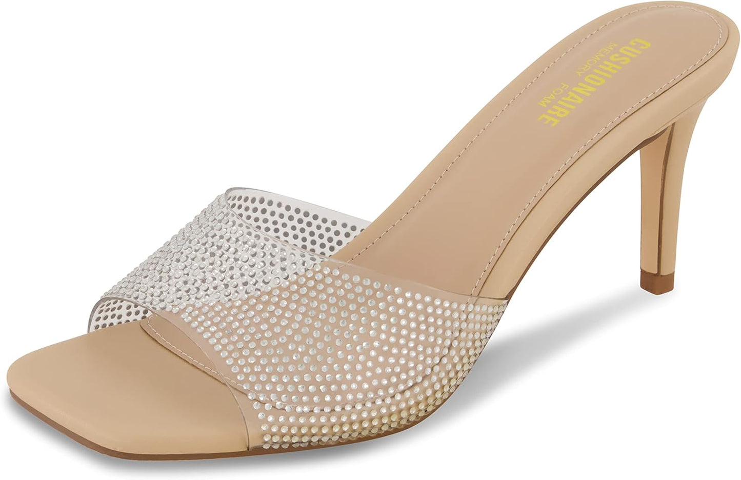 CUSHIONAIRE Women's Evie One Band Dress Sandal for Comfort