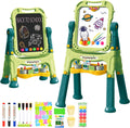 Amagoing Easel for Kids Adjustable Double Magnetic Art Easel - Mid